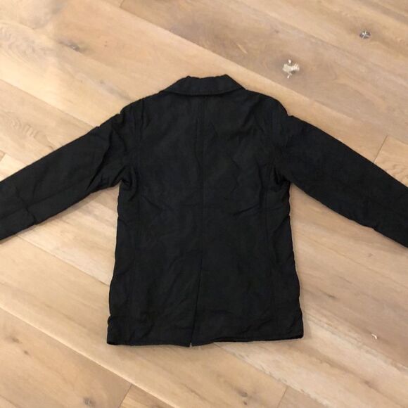 Women’s Banana Republic Black Nylon waterproof Button-Up Rain Jacket - Picture 5 of 8